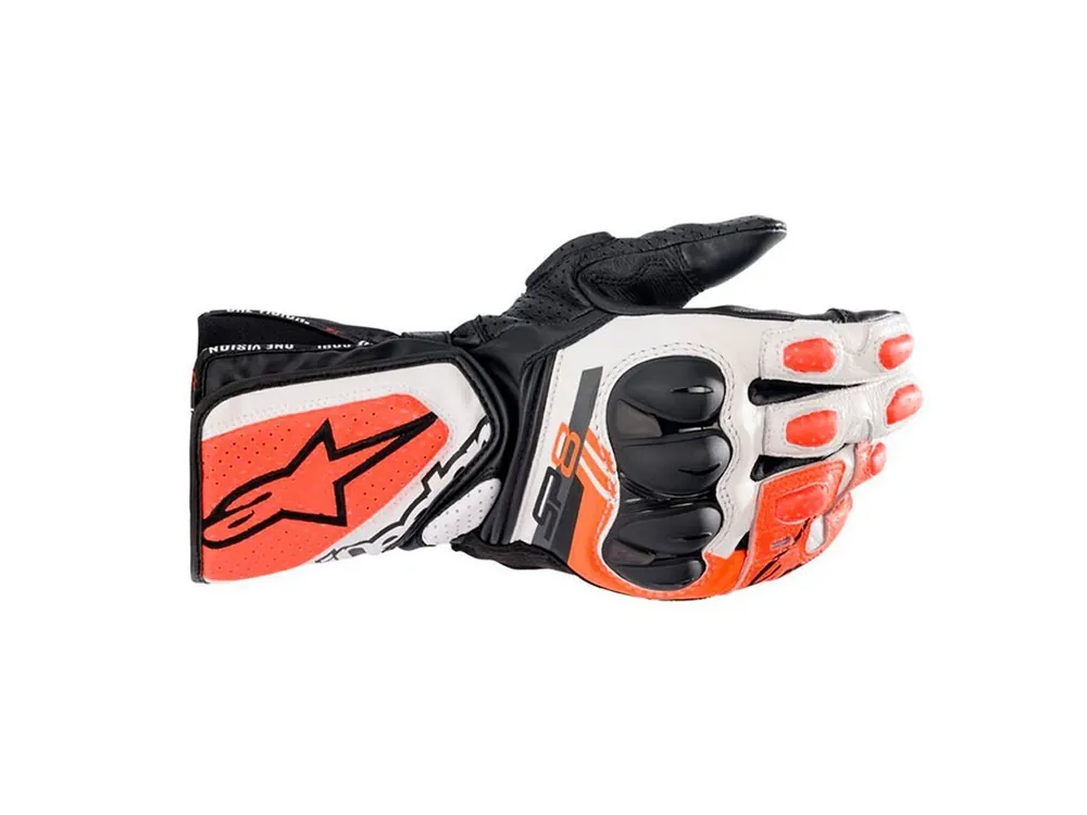 GUANTI SP-8 V3 ALPINESTARS NERO / BIANCO / ROSSO-S - Disponibile Saldi