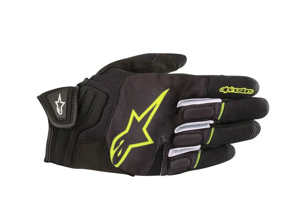Spedizione Gratuita GUANTI ATOM STRADA ALPINESTARS NERO / GIALLO FLUO-S - Ordinabile