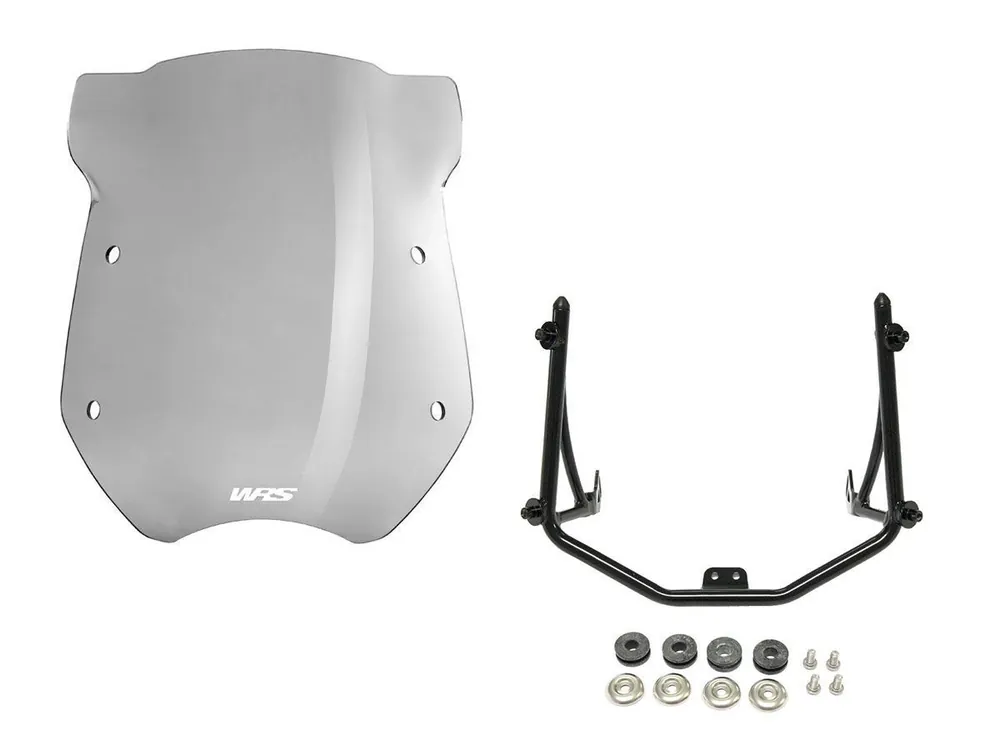 Spedizione Gratuita KIT CUPOLINO ALTO 18" FUME WRS + TELAIETTO NERO BMW R 1200 R 2011-2014-