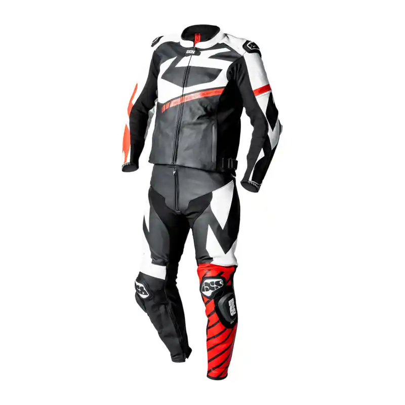 Tuta divisibile Ixs Ace 1.0 bianco rosso-48 Ultime Pezzi