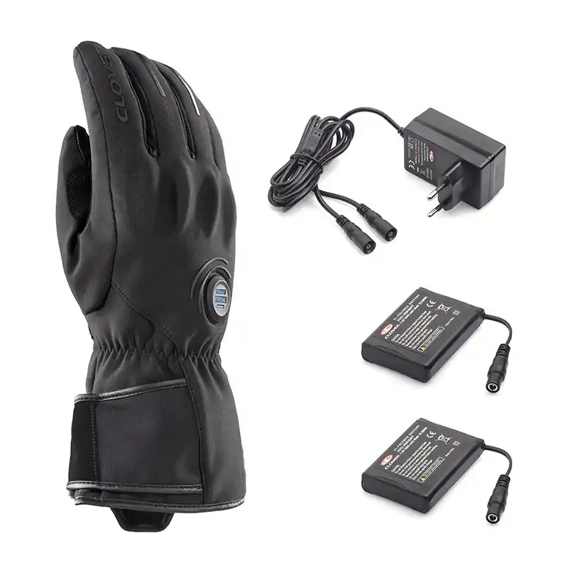 Professionale Guanti Riscaldati Donna Clover Metro WP Kit nero-XS