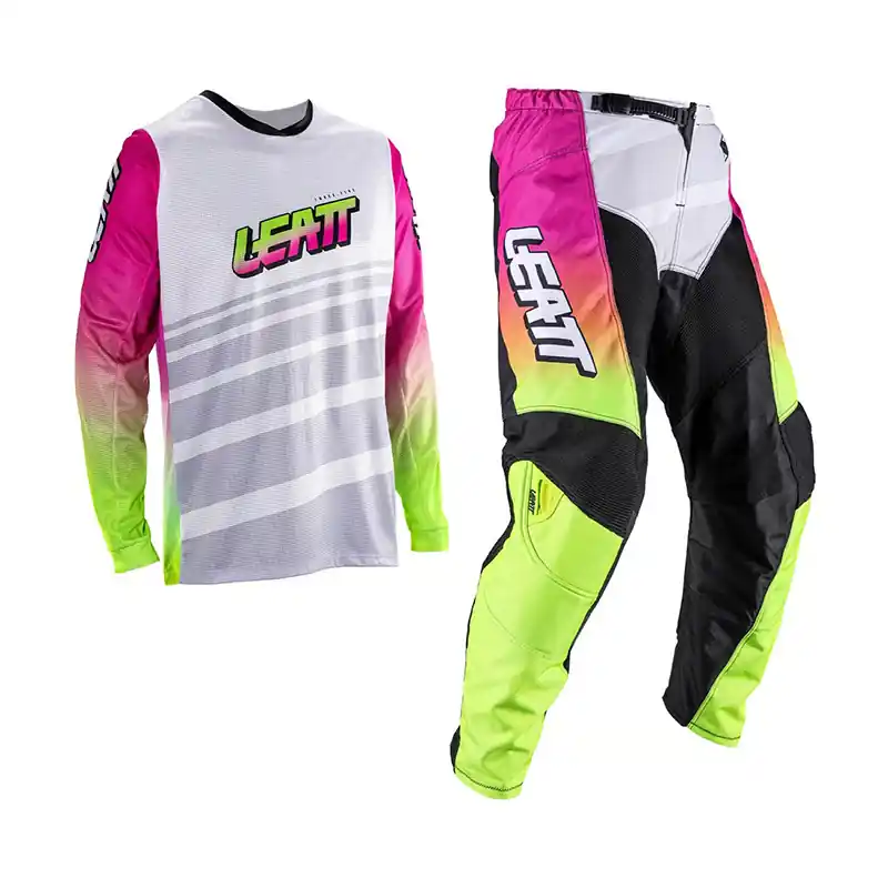 Completo Leatt Ride Kit 3.5 Mini V26 retro rosa-XS Nuova Collezione