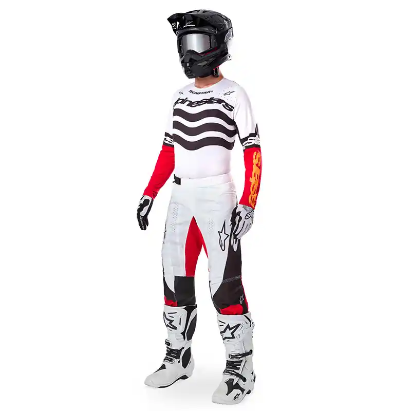 A Buon Prezzo Completo Alpinestars Techstar Deep bianco rosso-L-32