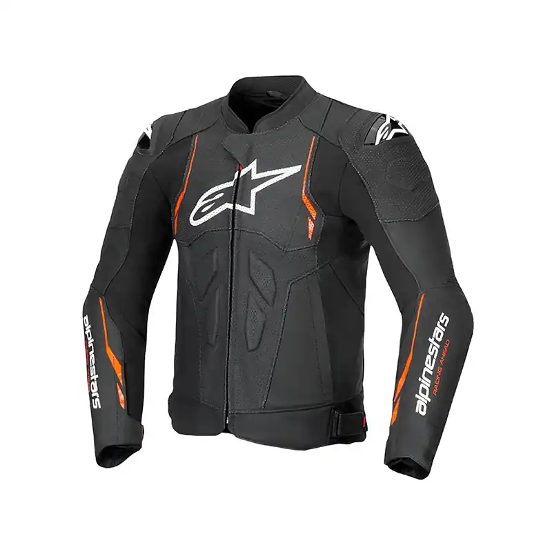 Giacca Pelle Alpinestars Dusk Airflow rosso-46 Spedito Oggi
