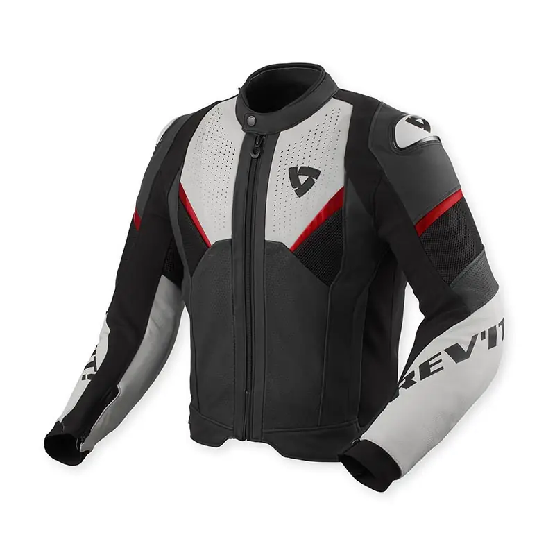 Economico Giacca Pelle Rev'It Automate nero grigio-48