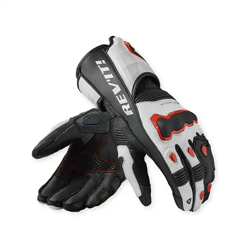 Offerta Lampo Guanti Rev'it Quantum 3 bianco rosso-M