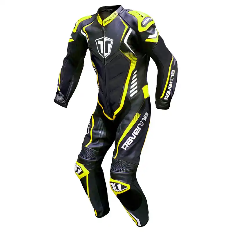 Affare Tuta Pelle Ravenna Racing nero giallo-M