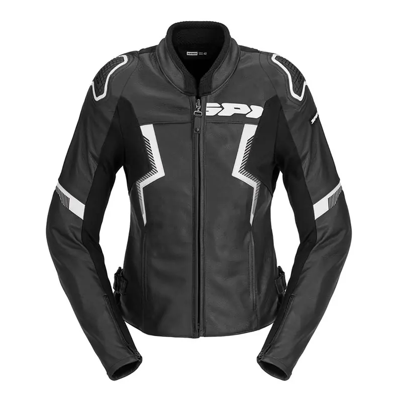 Giacca Pelle Donna Spidi Evorider 3 nero bianco-40 Compra Oggi Stesso