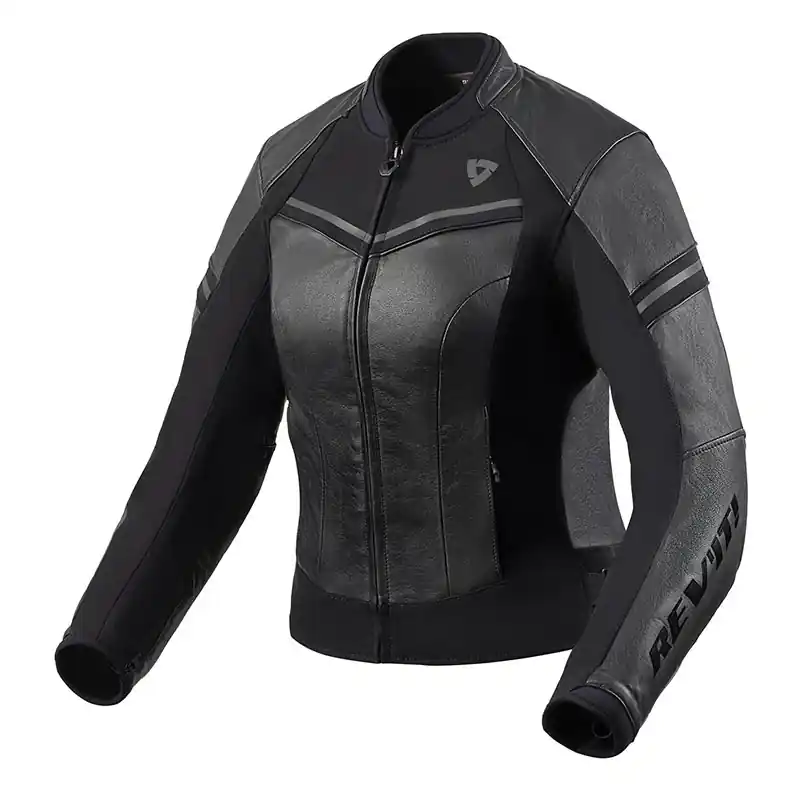Giacca Pelle Donna Rev'It Median nero antracite-EU-34 Affare
