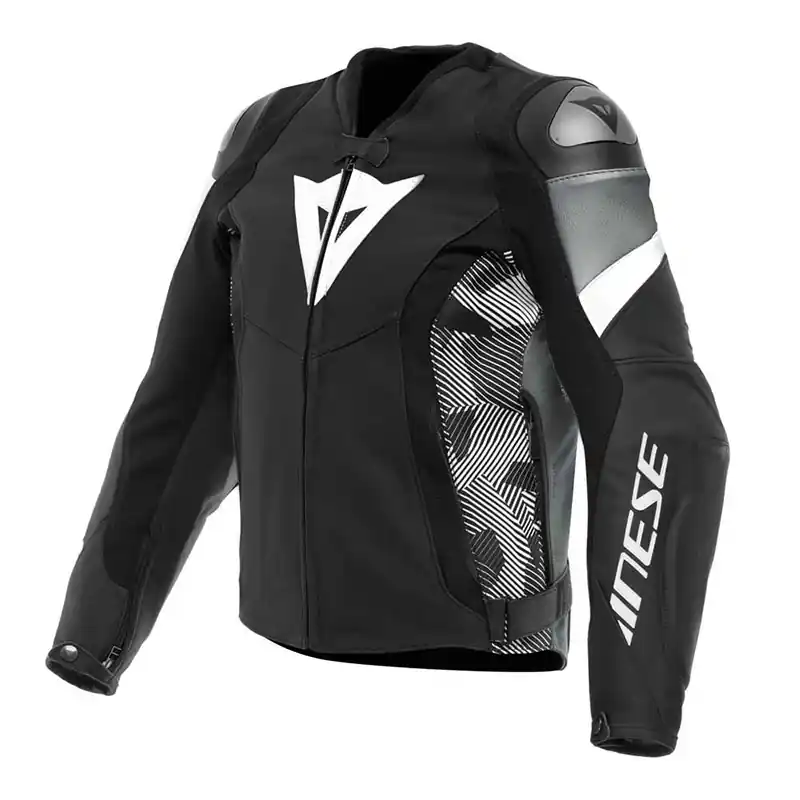 Giacca Pelle Dainese Avro 5 nero bianco-48 Super Prezzo