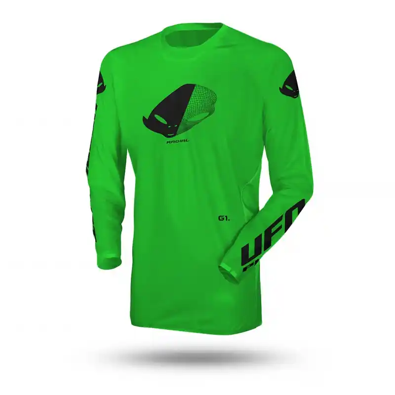 Vendita Finale Maglia Ufo Radial Slim verde fluo-S