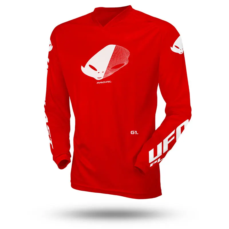 Maglia Ufo Radial Slim Kid rosso-XS Miglior Prezzo