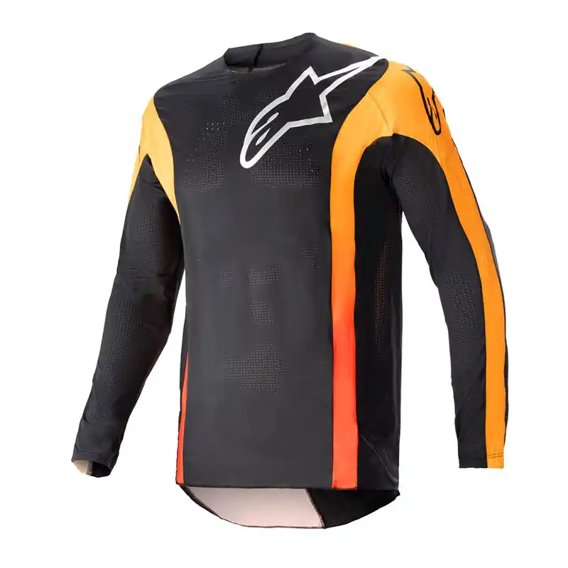 Più Venduto Maglia Alpinestars Techstar Sein 2023 nero arancio-S