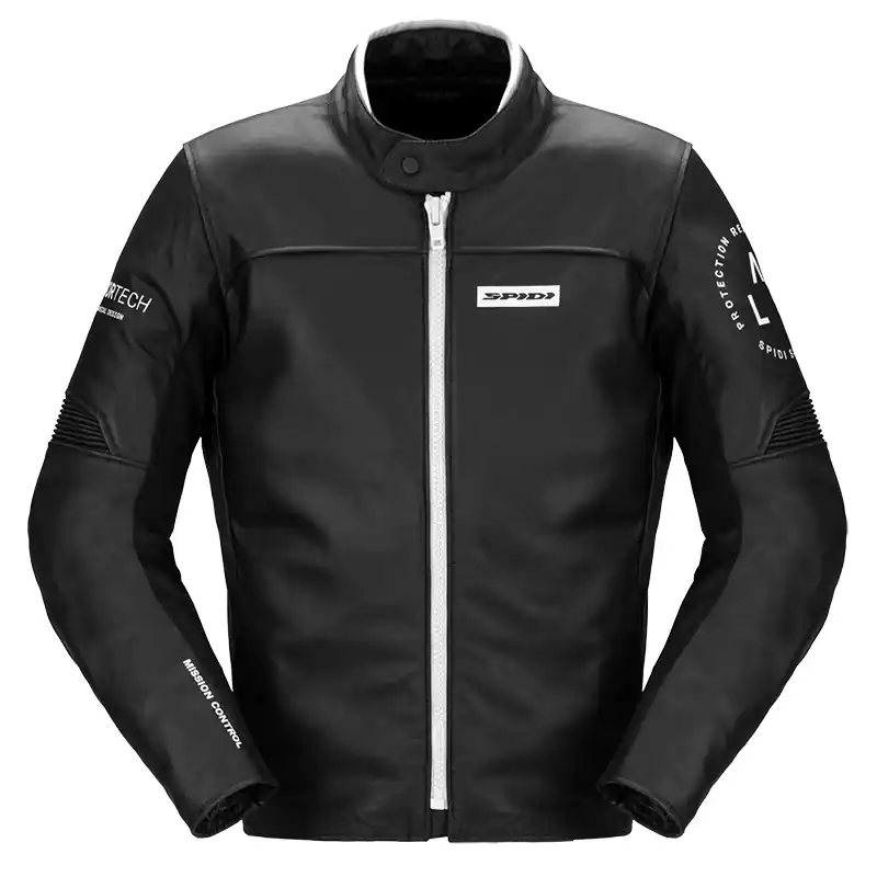 Soddisfatti O Rimborsati Giacca Pelle Spidi Genesis nero bianco-46
