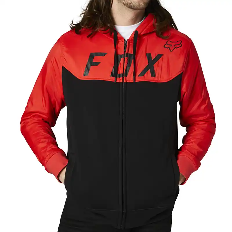 Felpa Fox Pivotal Zip rosso fluo-S Offerta