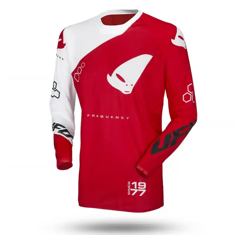 Prezzo Ridotto Maglia Ufo Frequency Slim rosso bianco-L