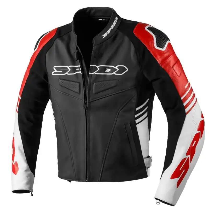 Giacca Pelle Spidi Track Warrior rossa-46 Economico