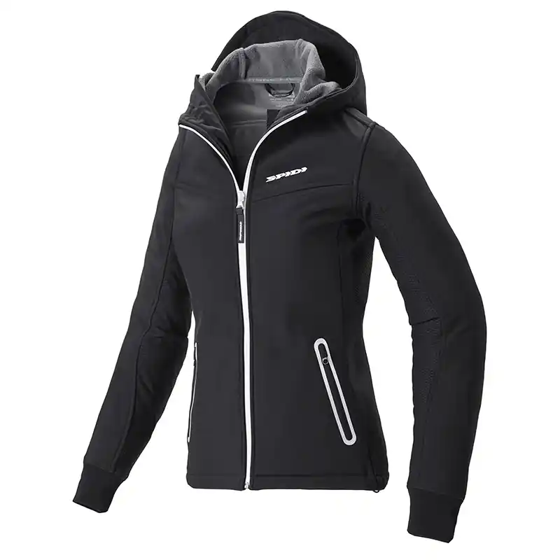 Popolare Giacca Spidi Hoodie Armor Donna bianco nero-XS