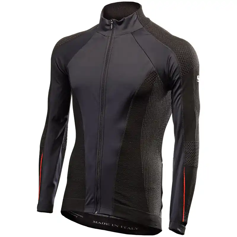 Novità Maglia Softshell Six2 Wind Jersey Wt nero rosso-S