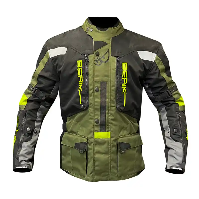 Giacca Berik Adventure verde militare giallo- Vendita Finale
