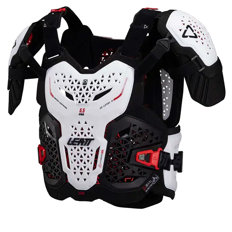 Pettorina Leatt 5.5 Pro Evo bianco- Promozione
