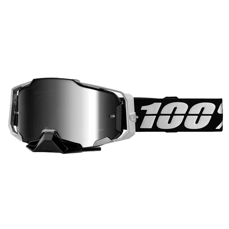 Maschera 100% Armega Renen S2 specchiato argento- Promozione Esclusiva