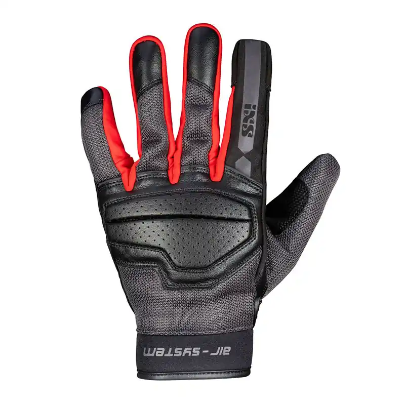 Guanti Ixs Classic Evo Air grigio scuro rosso- Professionale