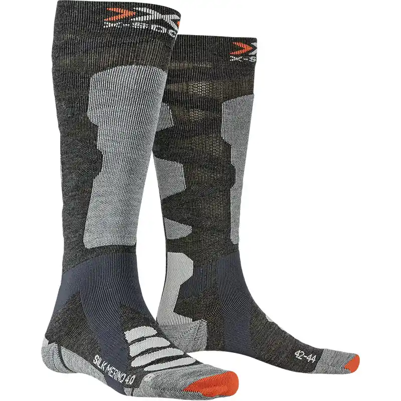 Calze X-Bionic Ski Silk Merino 4.0 grigio- Compra Oggi Stesso