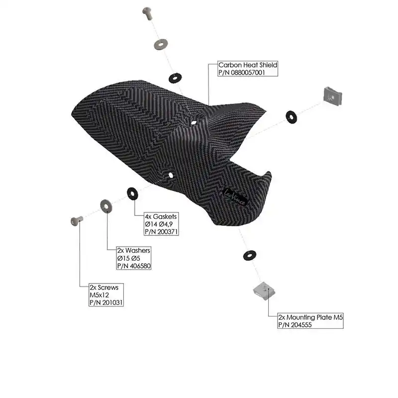 Direttamente Dal Produttore Paracalore Leovince Bmw R1300 GS carbonio-