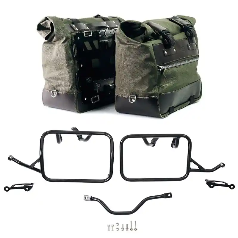 Borse Laterali Unit Garage Cult Canvas 40/50 R12 verde- Sconto