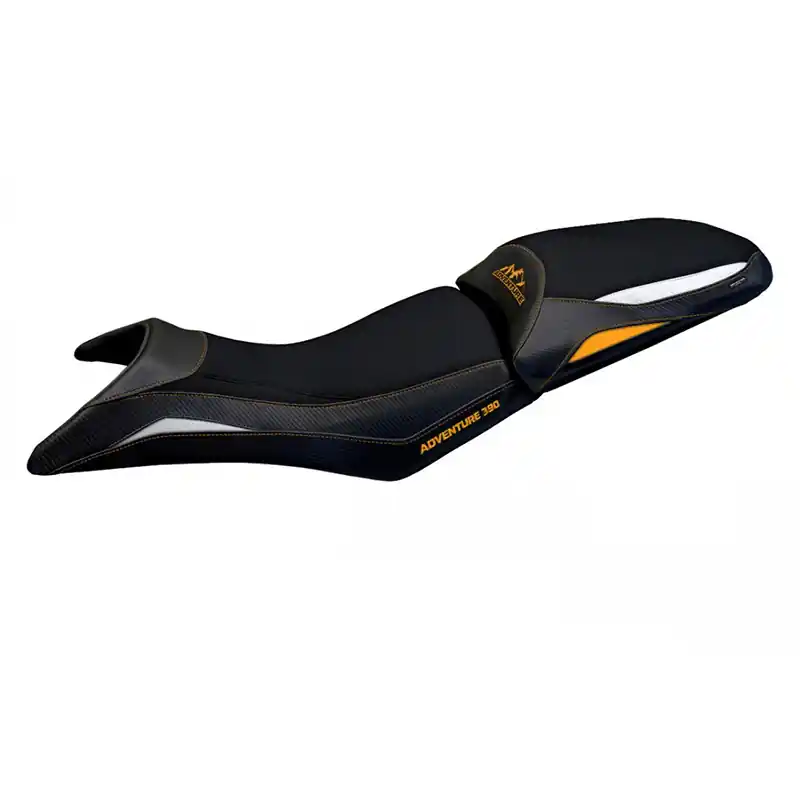 Reso Gratuito Rivestimento Sella Star Ktm 390 Adv bianco arancio-