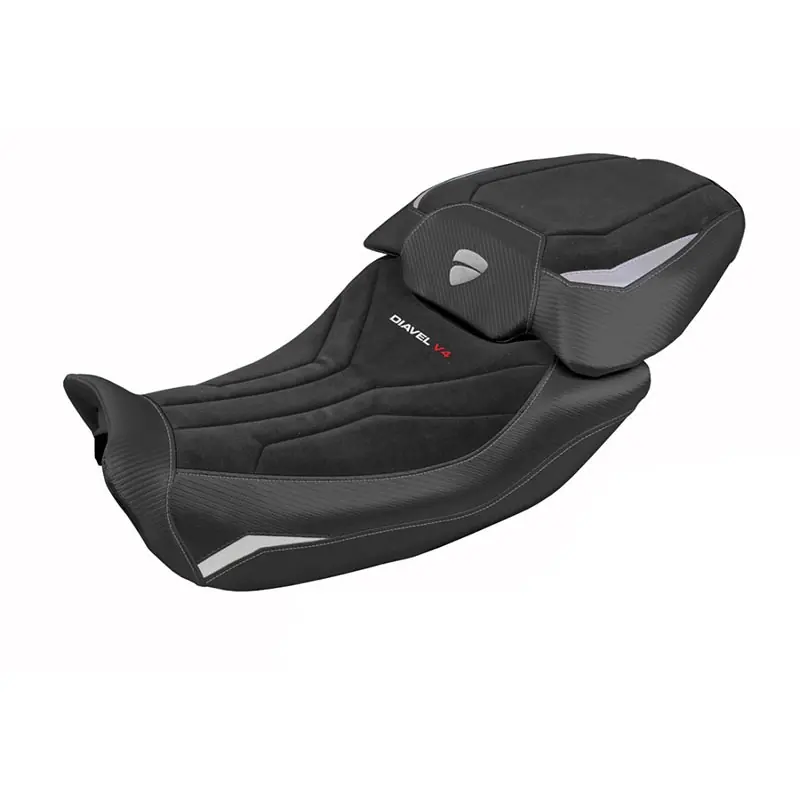 Rivestimento Sella Diablo Velvet Diavel V4 argento- Esclusivo