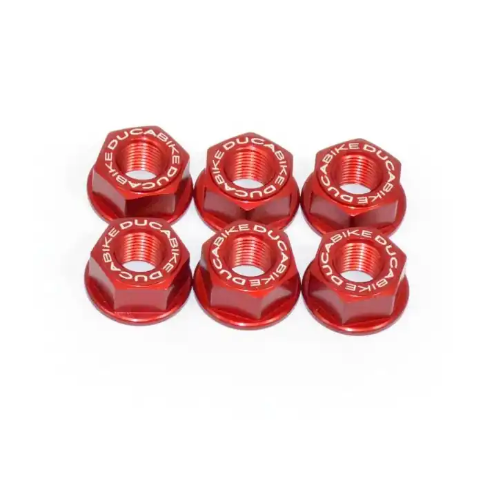 Ducabike Kit Dadi Flangia Portacorona Ducati rosso- Offerta