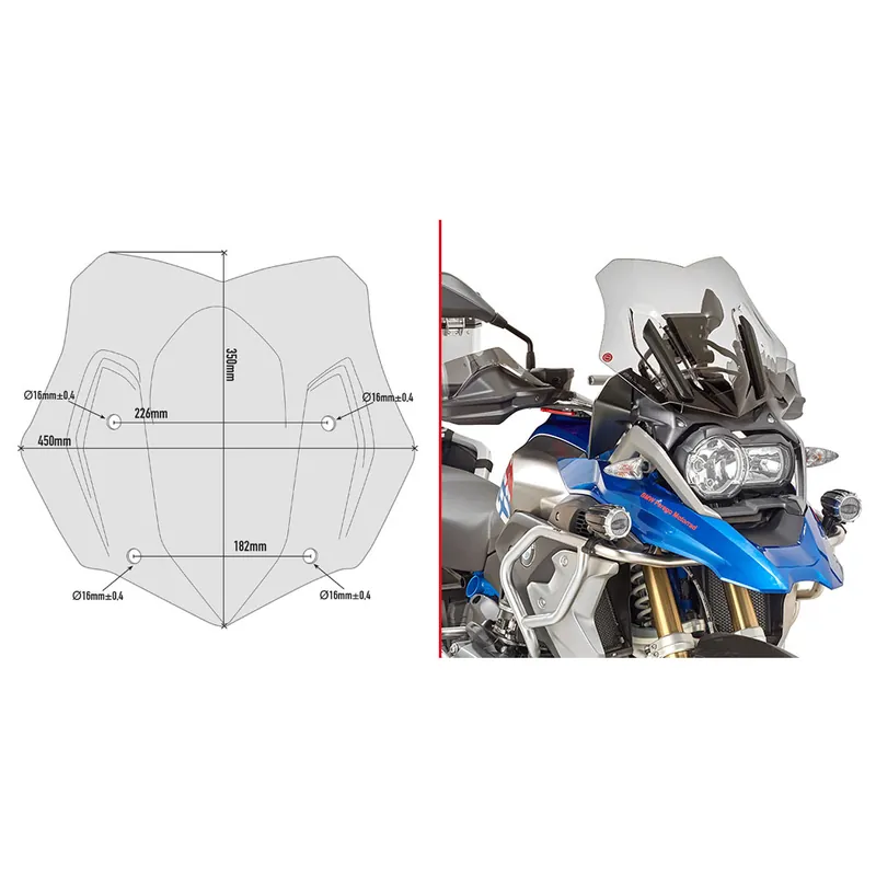 Givi Cupolino basso sportivo Bmw R1200GS fumé- Subito Disponibile