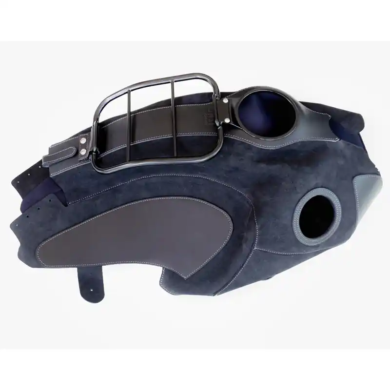 Spedizione Gratuita Unit Garage Cover serbatoio in crosta di cuoio con portapacchi Nero-
