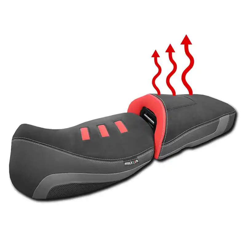 Sella Rialzata Riscaldata R1300GS ADV nero rosso- Occasione Imperdibile