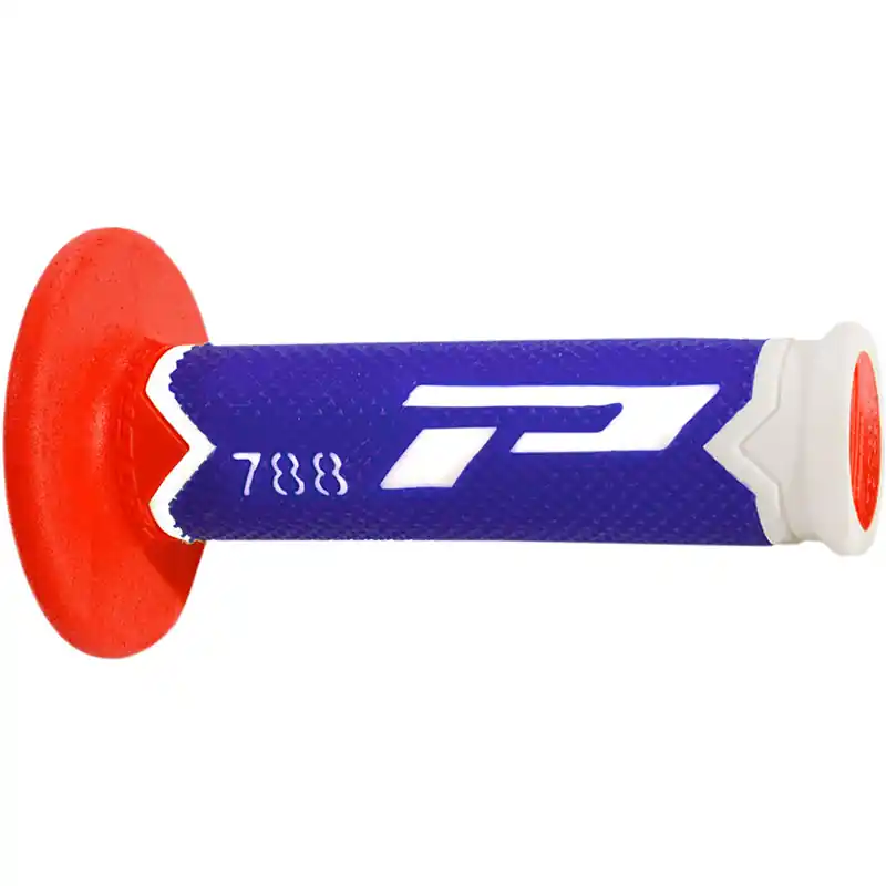 Manopole Progrip 788 TD Closed End bianco blu rosso- Prezzo Basso