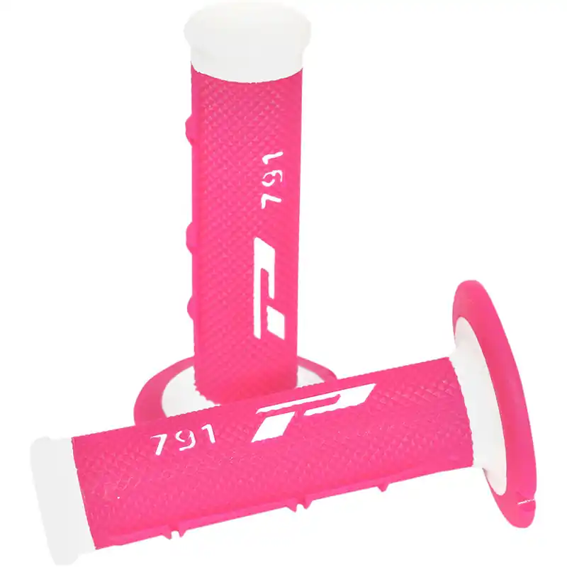 Manopole Progrip 791 DD Closed End bianco rosa fluo- Scelto Dai Clienti