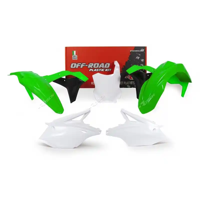 Promozione Esclusiva Racetech Kit Plastiche Replica Kawasaki 2018 5Pz Verde Fluo Bianco-