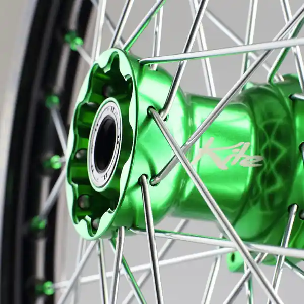 Prezzo Conveniente KITE Ruota completa ELITE Anter 1.60x19 ROSSO/VERDE-KAWASAKI KX85 01/16-ROSSO