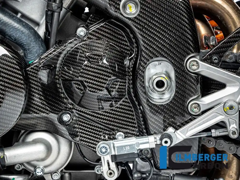 Quantità Limitata COVER PROTEZIONE PIGNONE CARBONIO LUCIDO ILMBERGER APRILIA TUONO V4 2021-2024-