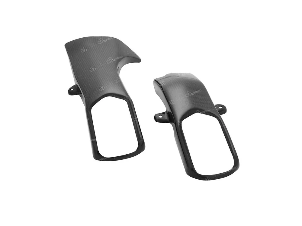 COPPIA PROTEZIONI FORCELLONE CARBONIO OPACO LIGHTECH YAMAHA T-MAX 530 2012-2016- Ultimissimo Modello