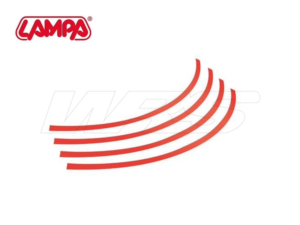 STICKERS RUOTA ROSSO LAMPA UNIVERSALI PER MOTO- Consegna Rapida