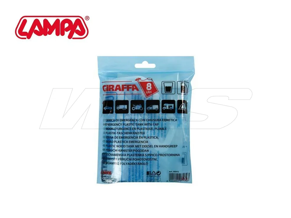 TANICA DI EMERGENZA 8LT LAMPA UNIVERSALE AUTO / MOTO- Quantità Limitata