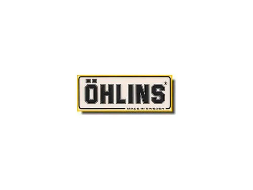Esclusivo ADESIVO OHLINS NERO / TRASPARENTE 18X46 MM-