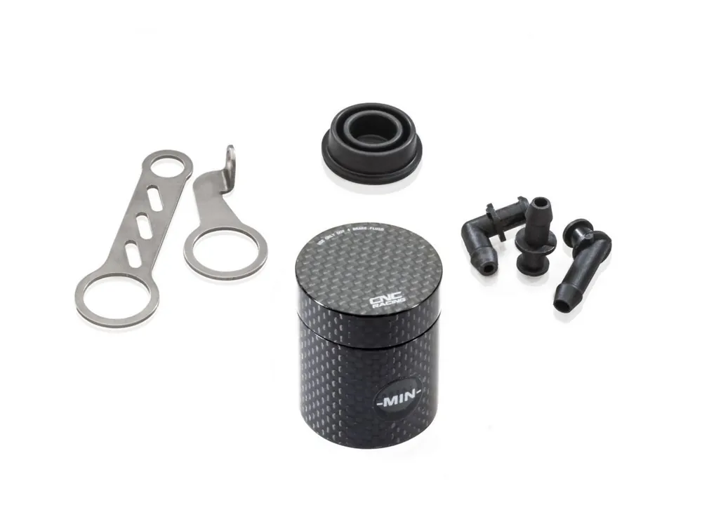 Reso Gratuito SERBATOIO FRENO POST/FRIZ 12ML CARBONIO CNC RACING DUCATI HYPERMOTARD 939 2016-18-
