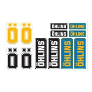 Compra Adesso SET 12 ADESIVI OHLINS GIALLO / BLU E BIANCO / NERO-