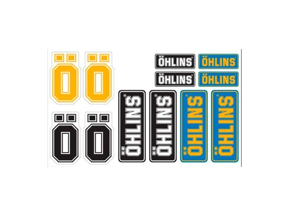 Compra Adesso SET 12 ADESIVI OHLINS GIALLO / BLU E BIANCO / NERO-