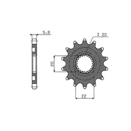 A Buon Prezzo Front Sprocket 520 Pitch 13 Teeth - YAMAHA