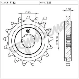 Pignone OgniBene Passo 525 Z 16 Denti - 36.7182.016 Affare